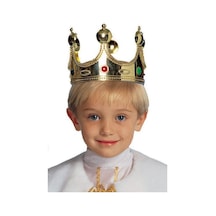 Plastik Kral Tacı Altın Renk Çocuk Boy - Zmff-52316 18