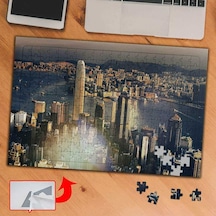 Havadan Şehir Görüntüsü Gökdelen 240 Parça Puzzle Yapboz Tablo-153