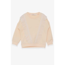 Breeze Kız Çocuk Sweatshirt Güpürlü 1.5-5 Yaş, Krem