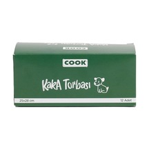 Cook Kaka Torbası, 12 Rulo X 30 Torba, 360 Adet, Elma Kokulu, Yeşil