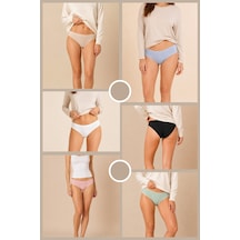 Loule Kadın 6'lı Esnek Modal Pamuklu Bikini Külot Çok Renkli