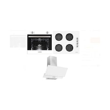 Alveus MFA 604 - GLS 640 - F 17/60 Beyaz Ankastre Set