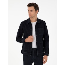 Cacharel Koyu Lacivert Regular Fit Jean Ceket Cacharel Koyu Lacivert Regular Fit Jean Ceket