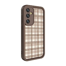 Zore Galaxy S23 Fe Kılıf Kamera Korumalı Baskılı Arka Yüzey Ogaa Klas Kapak - Açık Kahve