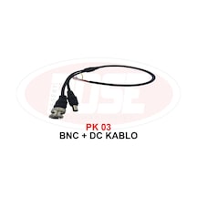 Bnc + Dc Kablo Kamera için Hazır Kablo