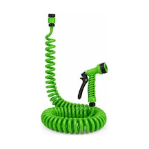 Orret Home 10 Metre Spiral Bahçe Sulama Hortumu Seti, 7 Fonksiyonlu Sprey Tabancalı Uzayabilir Kompakt Hortum,pratik B