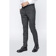 Siyah Likralı Slim Fit Dar Kesim Klasik Pantolon 1003225168