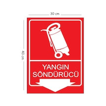 Metal Yangın Söndürücü 3 30x40 Cm A3 Uyarı İş Güvenliği Levhası
