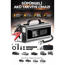 22000mah Akü Takviye Cihazı Hava Kompresörü Powerbank 5in1 Jump Starter