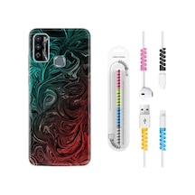 Infinix Hot 9 Play Kılıf Kablo Koruyuculu Curl 1850 Siyah