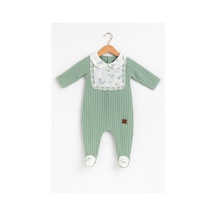 Carmin Baby Bebe Yaka Dantel Detaylı Tulum Yeşil