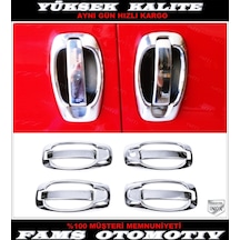 Peugeot Bipper Krom Kapı Kolu Çerçeve 4 Kapı 8 Prç. 2008 Üzeri