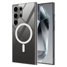 Samsung Uyumlu Galaxy S26 Ultra Kılıf Darbe Emici Şeffaf Arka Yüzey M-safe Özellikli Sert Pc Porto Kapak