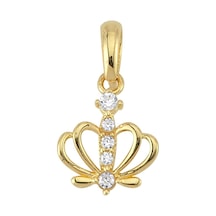 Goldkupe 14 Ayar Taç Taşlı Altın Kolye Ucu 0,56 Gr-3262