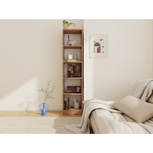 5 Bölmeli Kitaplık Marbella Kiraz - Beyaz Açık Kahverengi