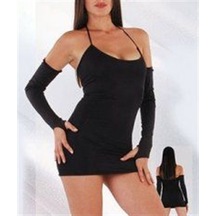 Terry Pau Tp060828 Eldivenli Mini Elbise