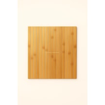 Bambu Katlanabilir Yan Sehpa 40x29 Cm, Koltuk Ve Kanepe Kenarı Portatif Tepsi, Amerikan Servisi Çok Renkli