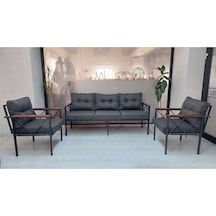 Safir 3 1 1 Bahçe,balkon,teras,cafe,çay Seti,oturma Grubu,koltuk Takımı,ofis Koltuğu Antrasit Siyah Antrasit - Siyah