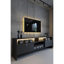 Resital Ledli Tv Sehpası - Led Işıklı - Silver Antrasit - Sl9032-