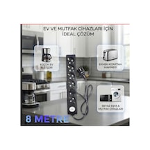 Vikomulti-let 6 Li 1-15 Metre Arası Anahtarli Çocuk Korumali 3x2.5 % Yüz Tam Bakır Ttr Kablolu Uzatma Seyyar Markanin Özel Üretimi   Tse Fişli Bakir Kablolu 8 Metre - 894094433 8 Metre - 894094433 10 - 15 M