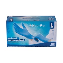 Haspet Pudrasız Mavi Nitril Muayene Eldiveni Large 2'li Ekonomik Paket - 2 Adet Tarı