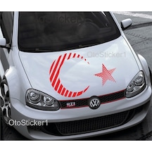 Ay Yıldız Solo Türk Sticker Kırmızı 32 21 Cm