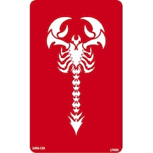Airbrush Tattoo Uzun Akrep Yapışkanlı Stencil Süsleme Ve Boyama Kalıbı