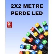 Hubrendy Tekno Noel Ve Parti Dekorasyonu İçin 2x2 Led Perde Işık 8 Fonksiyonlu
