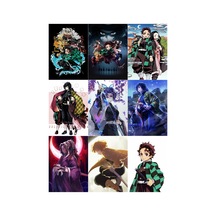 Demon Slayer 3 No Kolaj Desenli Tasarım Mini 9' Lu Fotokart Seti