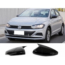 Volkswagen Polo 2019+ Yarasa Ayna Kapağı Parlak Siyah Sportif Yan Ayna Kaplaması