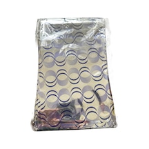 Omeyva Desenli Metalize Hediye Paketi Yapışkanlı Torba Poşet - 15x25 Cm. - 100 Adetlik 1 Paket