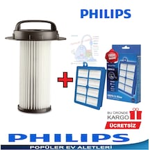 Philips Uyumlu Fc 9208 Marathon Hepa 13 Filtre Ve Silindirik Filtre Seti