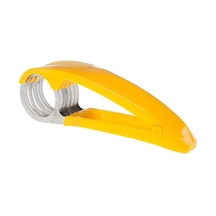 Fosenze Stahl Gıda Dilimleyici Mutfak Aleti - Muz, Salatalık, Sosis 6 Adet Eşit Dilimler Hızlı Kesim - Sarı Sarı