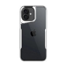 Apple İphone 16 Plus Kılıf Boyi Silikon Kapak - Gümüş Çok Renkli