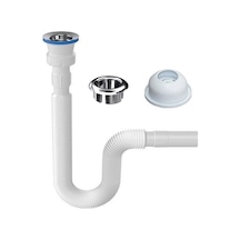 Aksesuaros Lavabo Sifon Seti (Lavabo Sifonu+Lavabo Yüzüğü+Adaptör