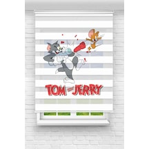 Perdecizade Enxboy Tom Dijital Baskılı Zebra Perde-cocuk Odası-stor Perde Renkli