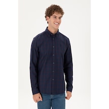 U.s. Polo Assn. Erkek Lacivert Gömlek Desenli 50296597-vr033 Lacivert