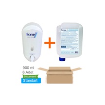 Fomy Standart Köpük Sabun Kartuşu 900 ML x 6 + Fomy Dispenser