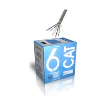 Cat6 23awg 305 Metre 0,50mm Gri Network Data Kablosu