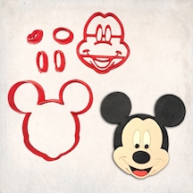 Mickey Mouse Detay Kurabiye Kalıp Seti 6 Lı