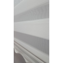 1.Kalite Beyaz Renk Micro Pliseli Zebra Perde