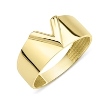 Fiyonk Kuyumculuk 14 Ayar Altın Taşsız V Yüzük 001