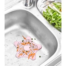 2 Adet Vantuzlu Silikon Kaymaz Yıldız Lavabo Süzgeci S-114 Silikon Diğer