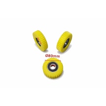 Fat Bike Plastik Dişli Rulmanlı 3 Lü Set 37 T Açık Sarı