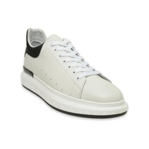 Marcomen 19369 Günlük Deri Sneakers Beyaz-siyah Erkek Spor Ayakkabı