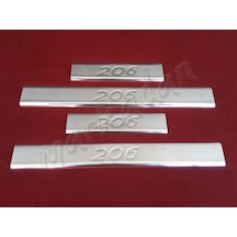 Db Chrome Peugeot 206 Krom Kapı Eşiği 1998-2012 4 Parça P.Çelik (430393291)
