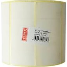 Tanex 20X40 MM Eco Termal Etiket 4 Lü 25MM Çap 4000'Li