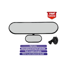 Vantuzlu Ayna, Çift Görüşlü İç İlave Ayna, 27x7 Cm - Siyah Br0221182