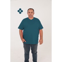 Büyük Beden Unisex T-shirt 6xl Petrol Mavisi