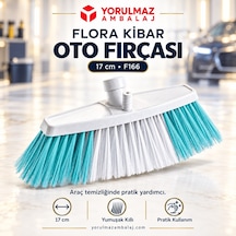 Flora Kibar 17 Cm Oto Fırçası Yumuşak Kıllı, Çizmeyen Profesyonel Temizlik